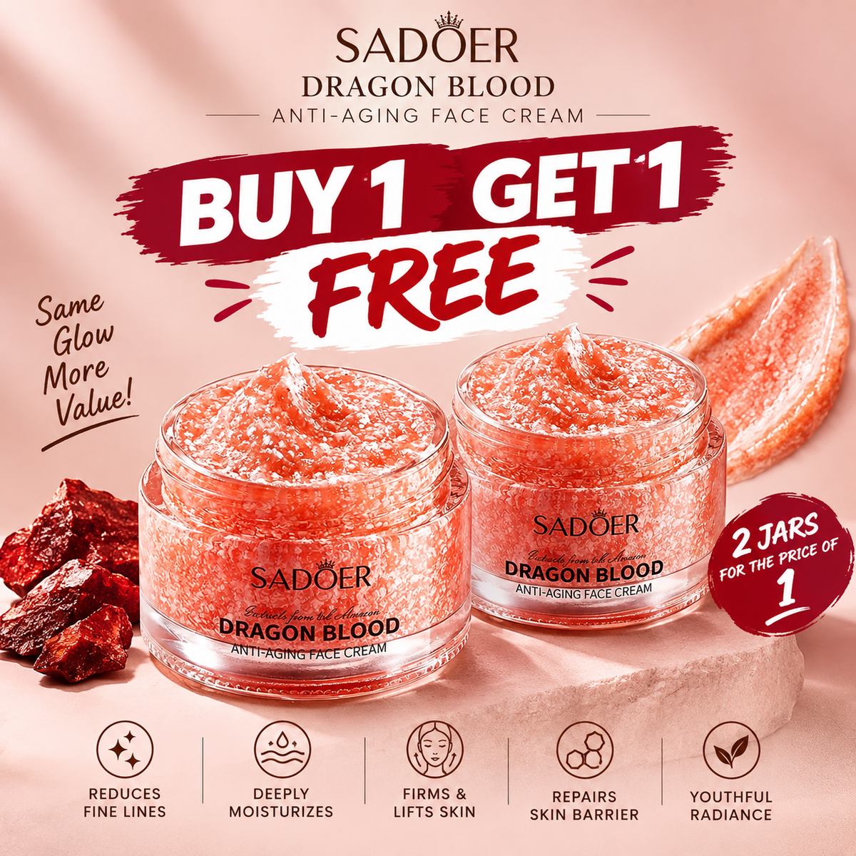 Special 10.10 Sale - SADOER Dragon Blood Cream – Buy 1 Get 1 Free